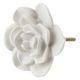 White Flower Ceramic Cabinet Knobs